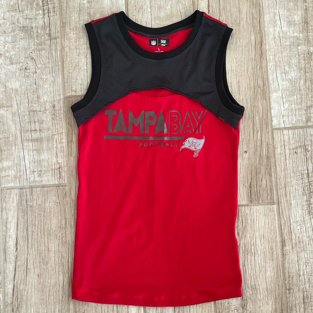 Tampa Bay Red & Black Sleeveless Football Tank Top